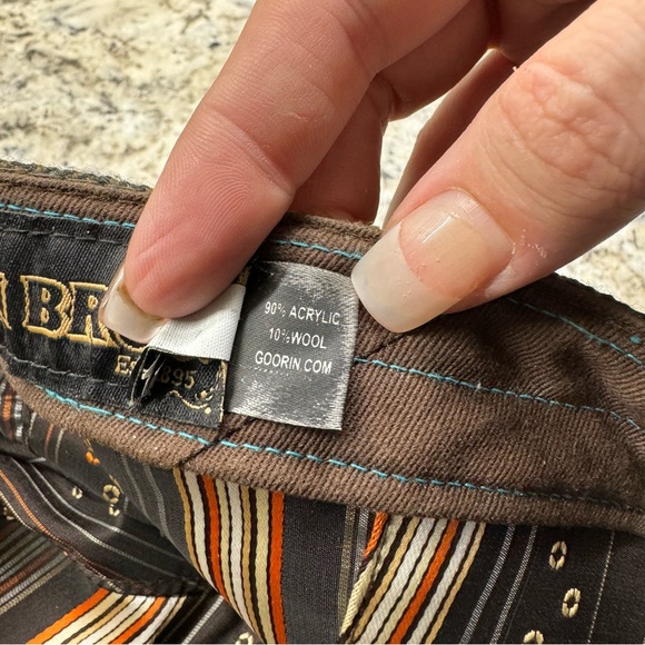 Men’s XLarge Fitted Goorin Brothers Plaid Acrylic Wool Blend Flat Cap Driver Hat - Picture 9 of 10